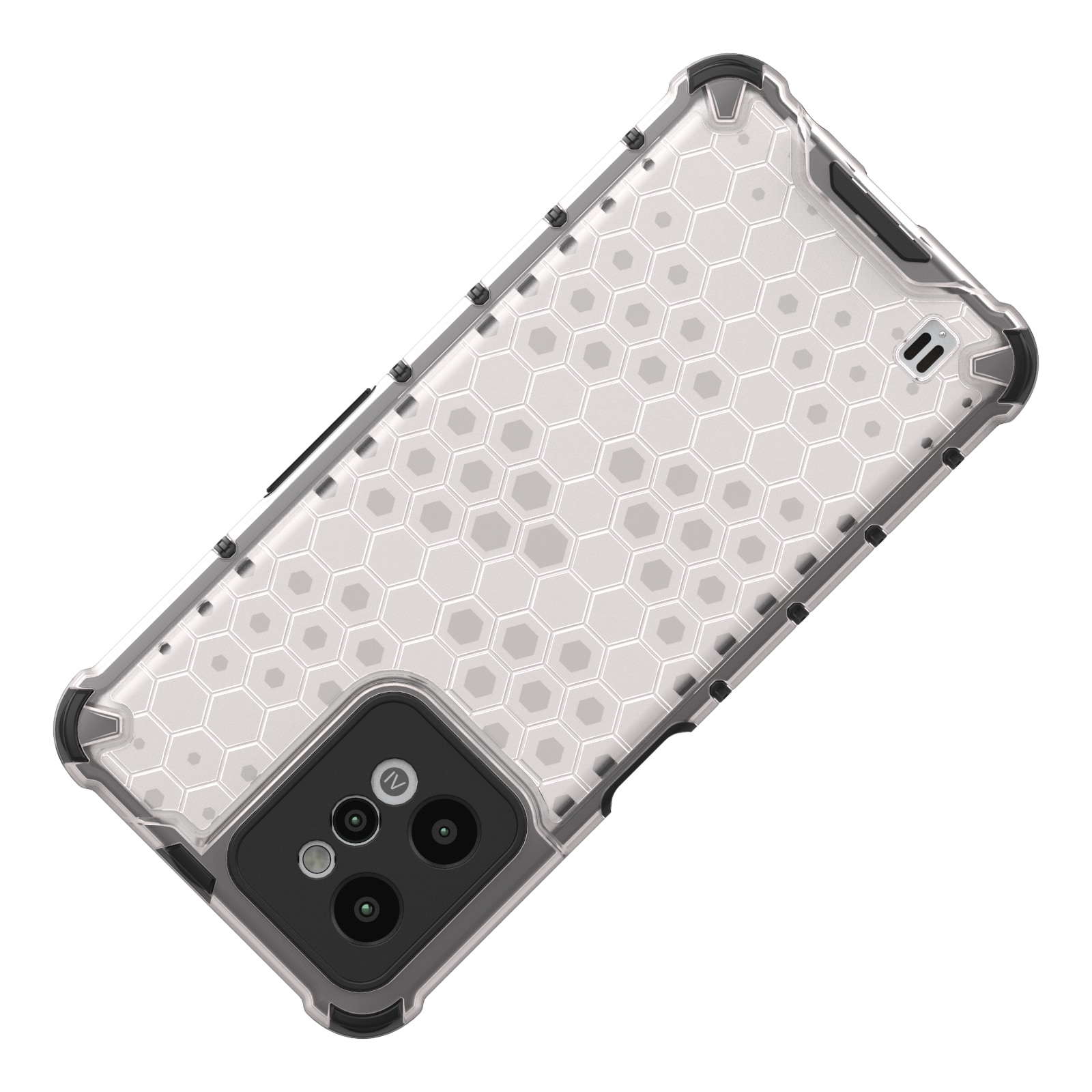 Honeycomb-veske pansret deksel med gelramme Realme C31 gjennomsiktig