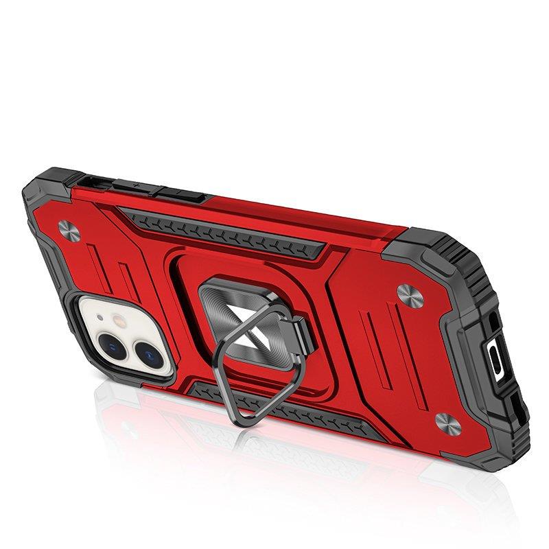 Wozinsky Ring Armor-etui for iPhone 14 Plus pansrede deksel magnetisk holder ring rød