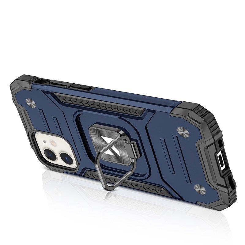Wozinsky Ring Armor-etui for iPhone 14 Plus pansrede deksel magnetisk holder ring blå