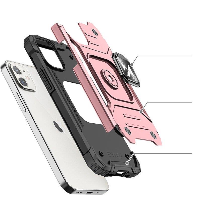 Wozinsky Ring Armor iPhone 14 etui pansret deksel magnetisk holder ring gull
