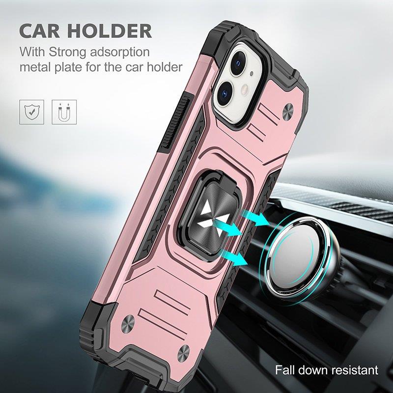Wozinsky Ring Armor iPhone 14 etui pansret deksel magnetisk holder ring gull