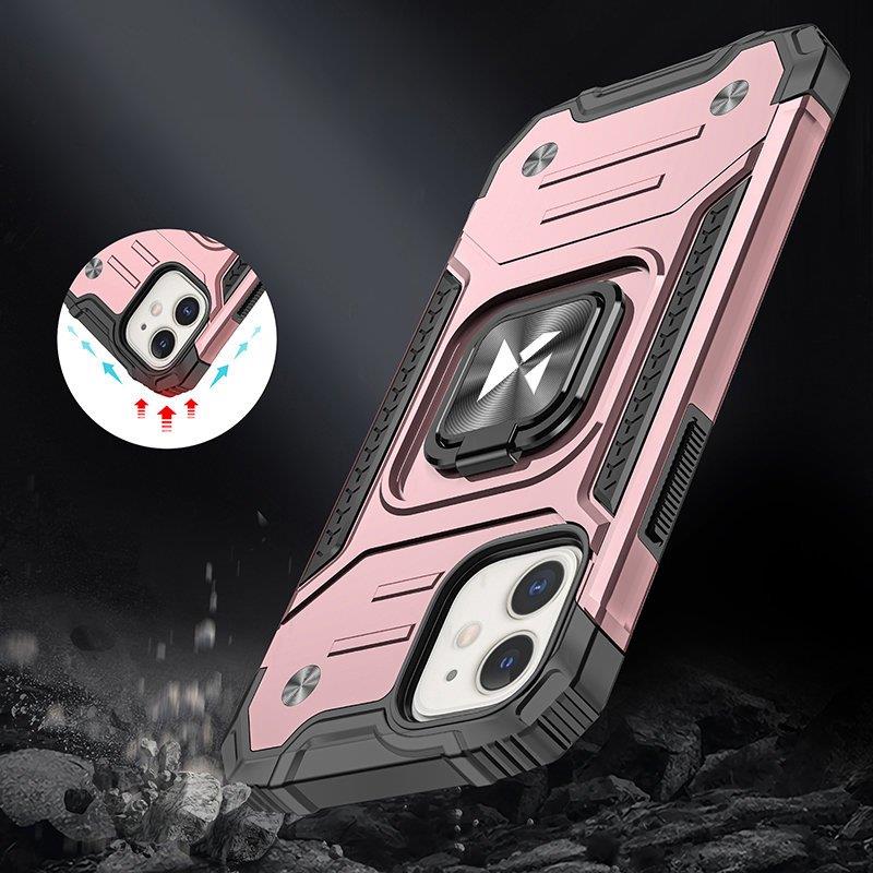 Wozinsky Ring Armor iPhone 14 etui pansret deksel magnetisk holder ring gull