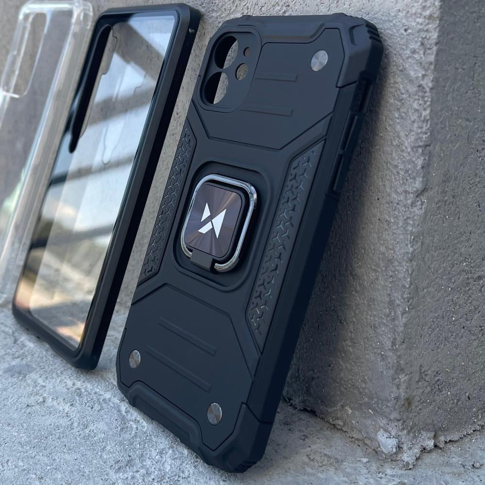 Wozinsky Ring Armor-etui for iPhone 14 Pro Max pansrede deksel magnetisk holder ring rød