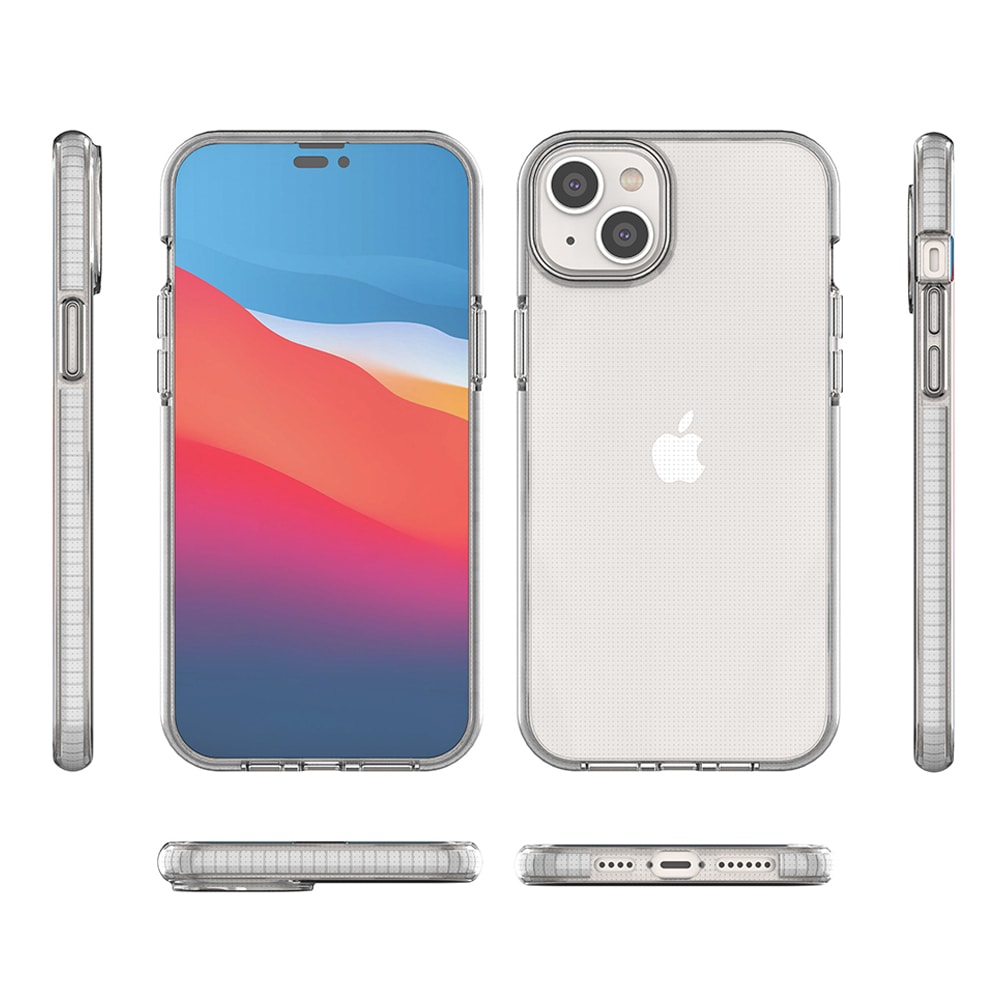Spring Case-etui for iPhone 14 Plus silikonetui med ramme svart