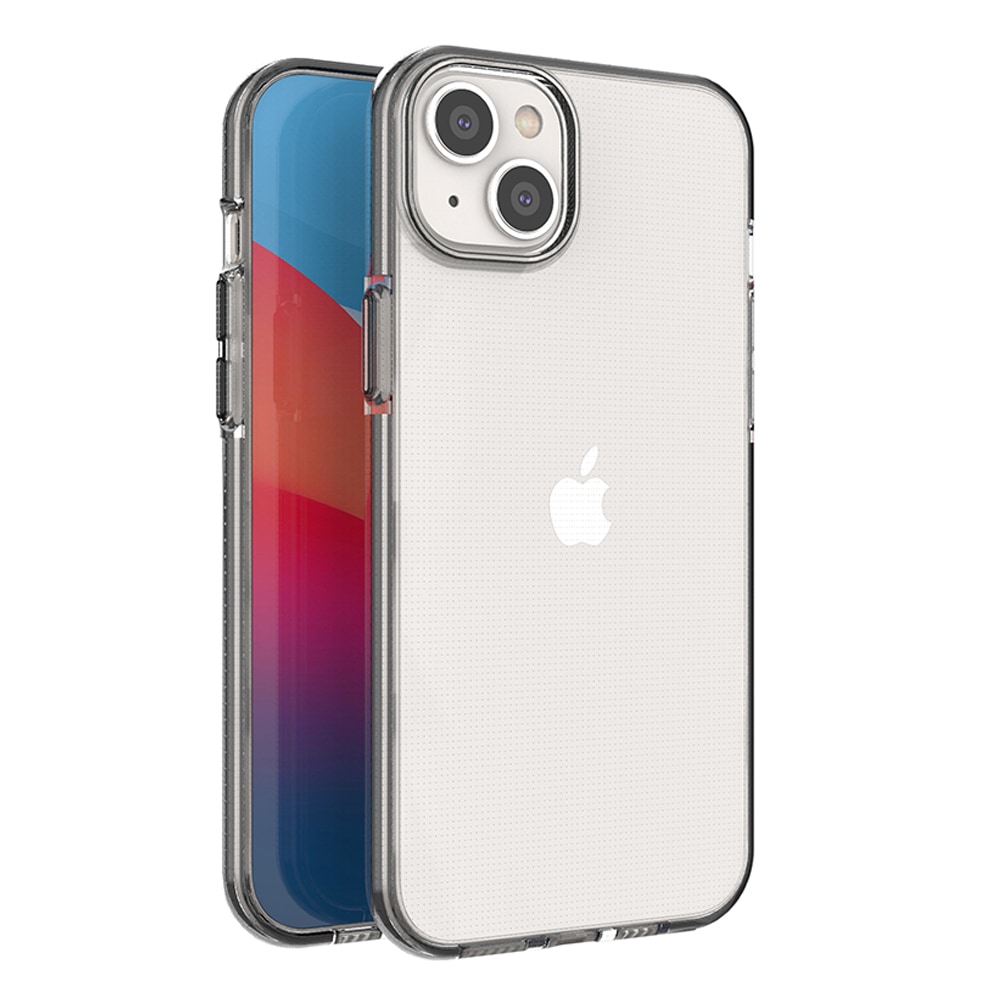 Spring Case-etui for iPhone 14 Plus silikonetui med ramme svart