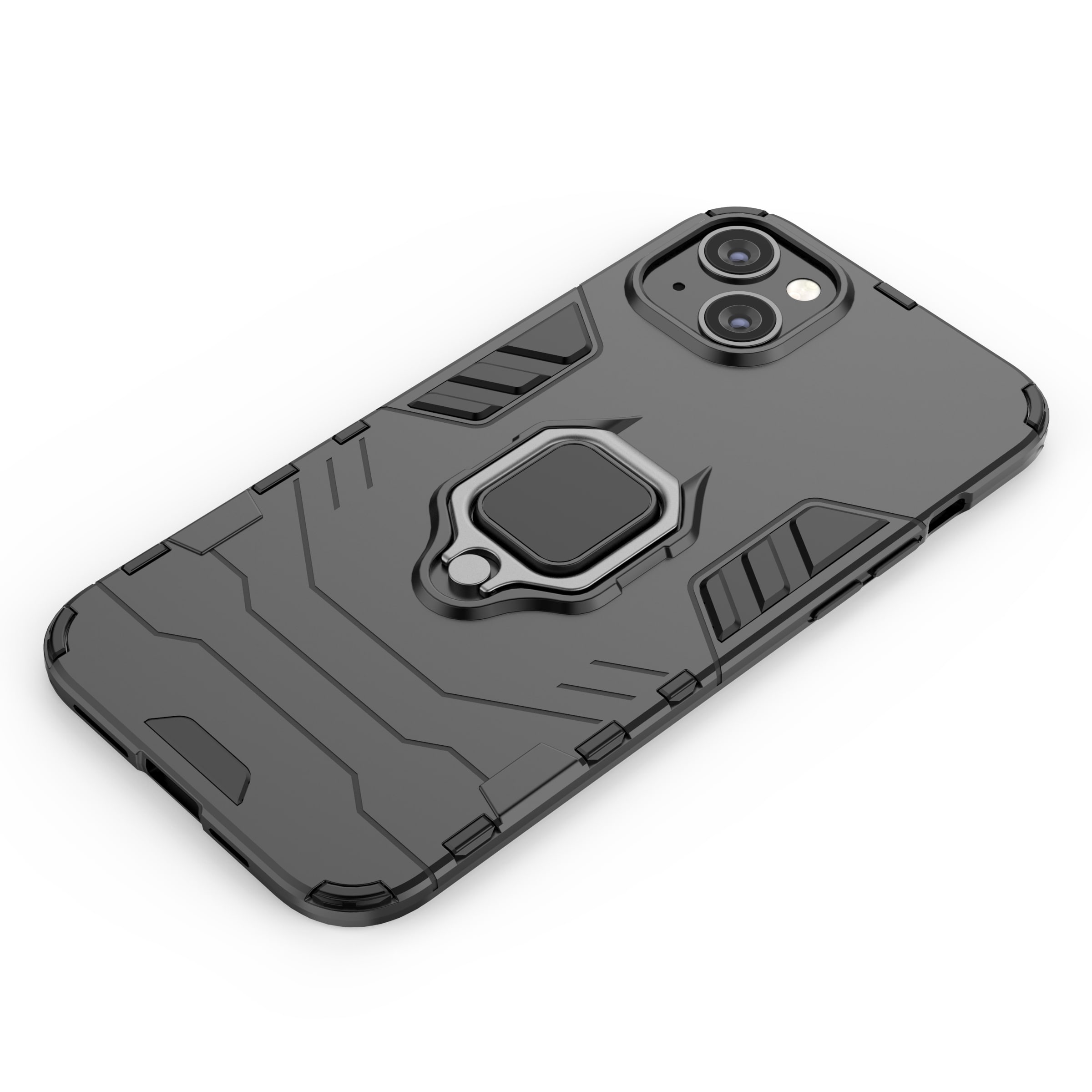 Ring Armor-etui for $ 0000010n 14 Plus pansrede deksel magnetisk holderring svart