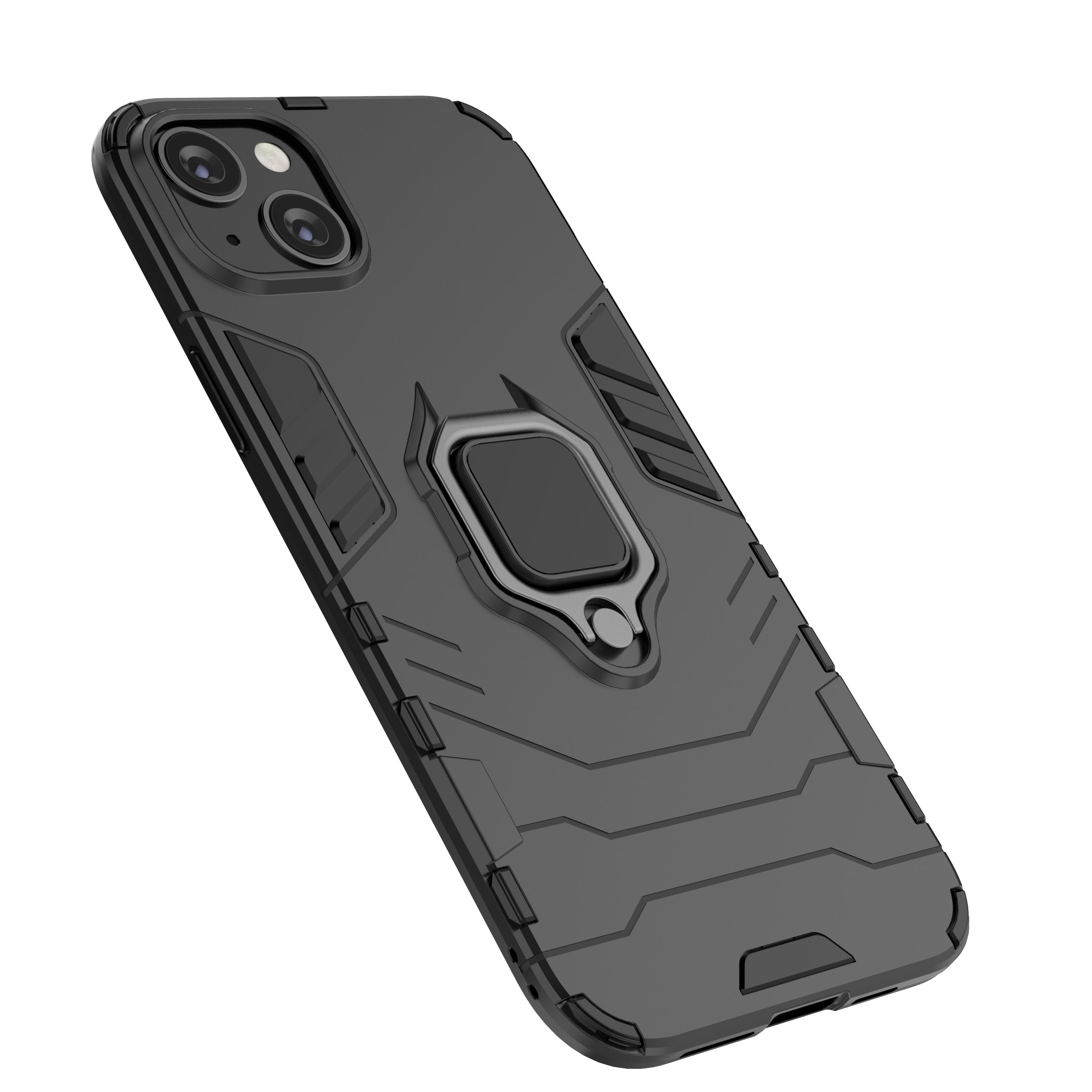 Ring Armor-etui for $ 0000010n 14 Plus pansrede deksel magnetisk holderring svart