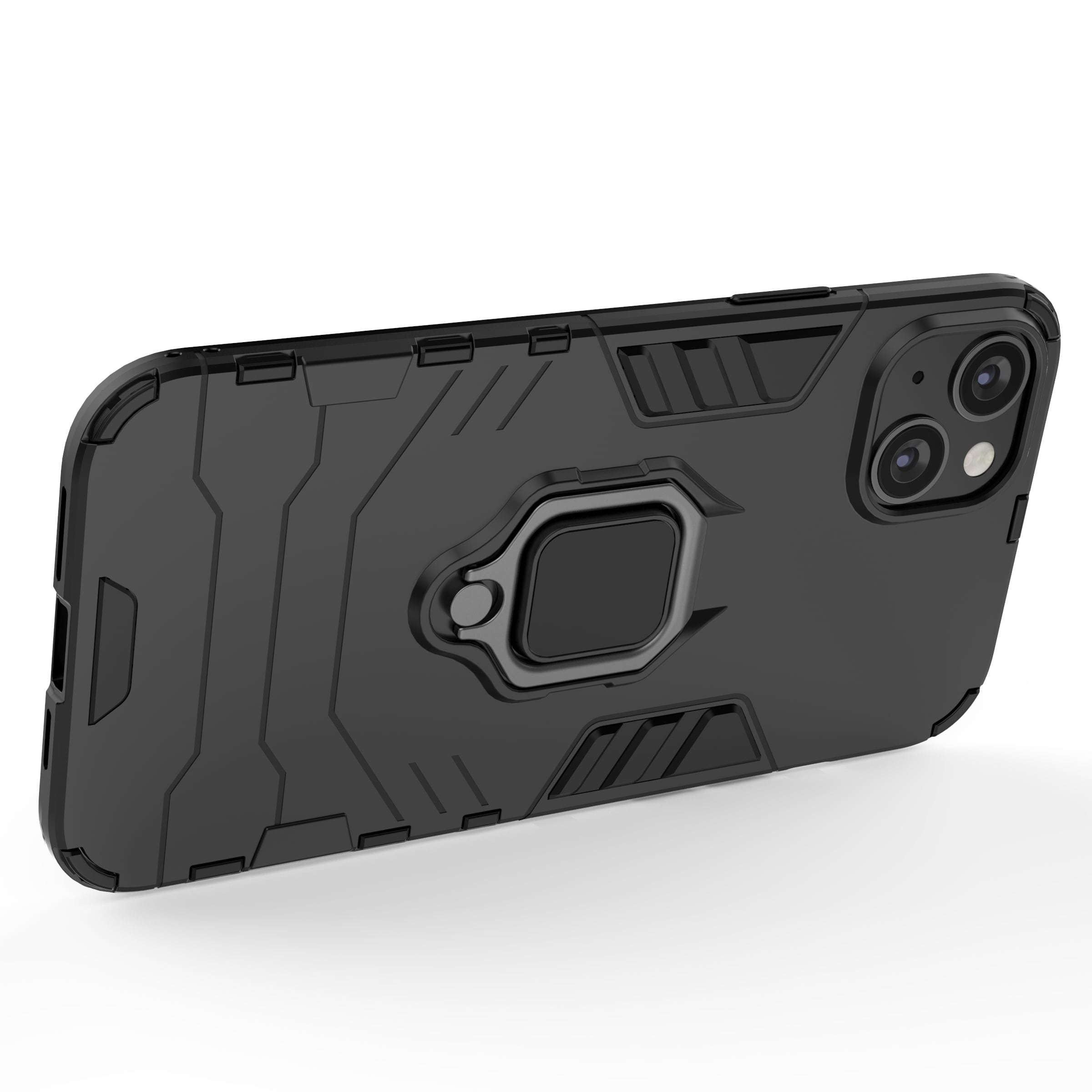 Ring Armor-etui for iPhone 14 Pro pansrede deksel magnetisk holderring svart