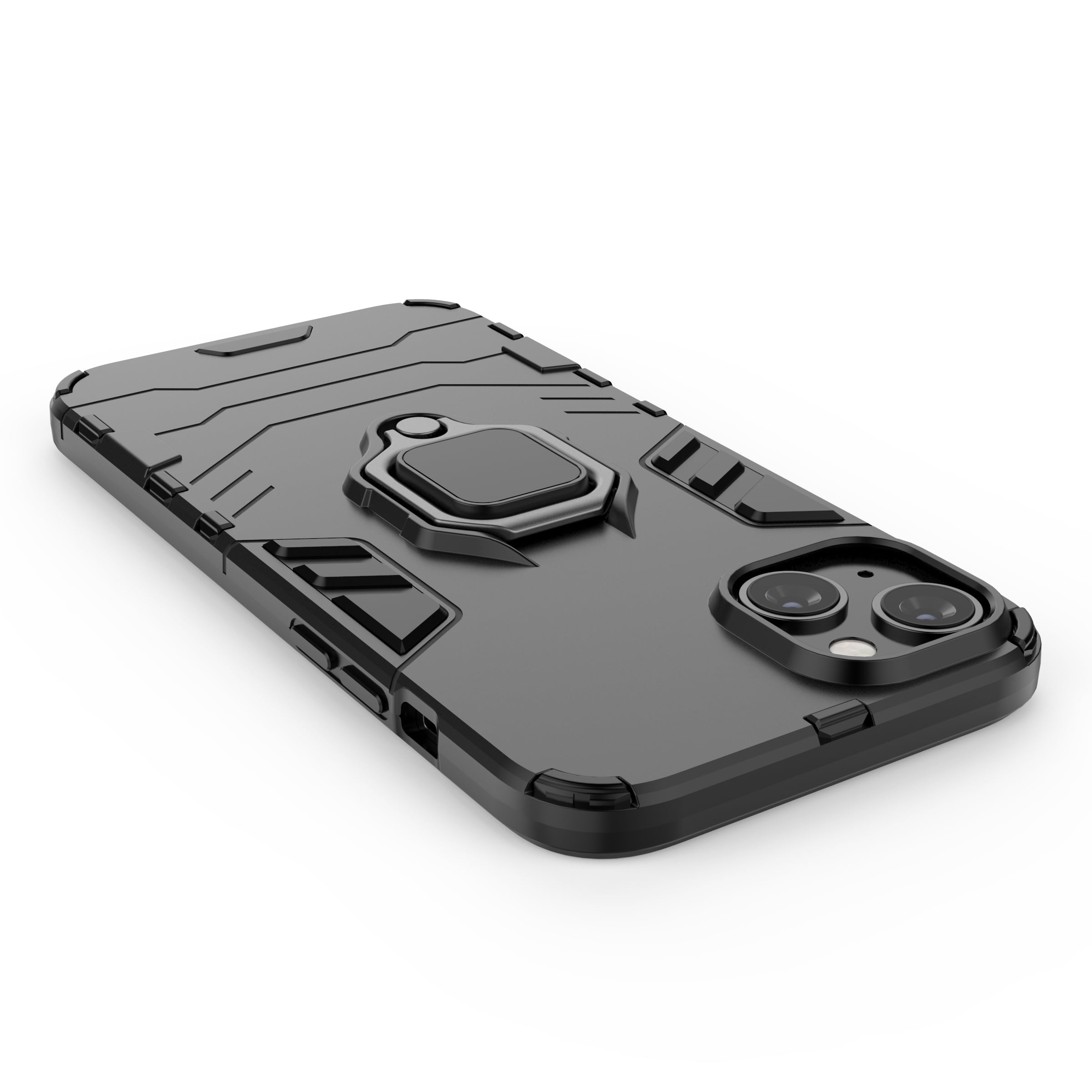 Ring Armor-etui for iPhone 14 Pro pansrede deksel magnetisk holderring svart