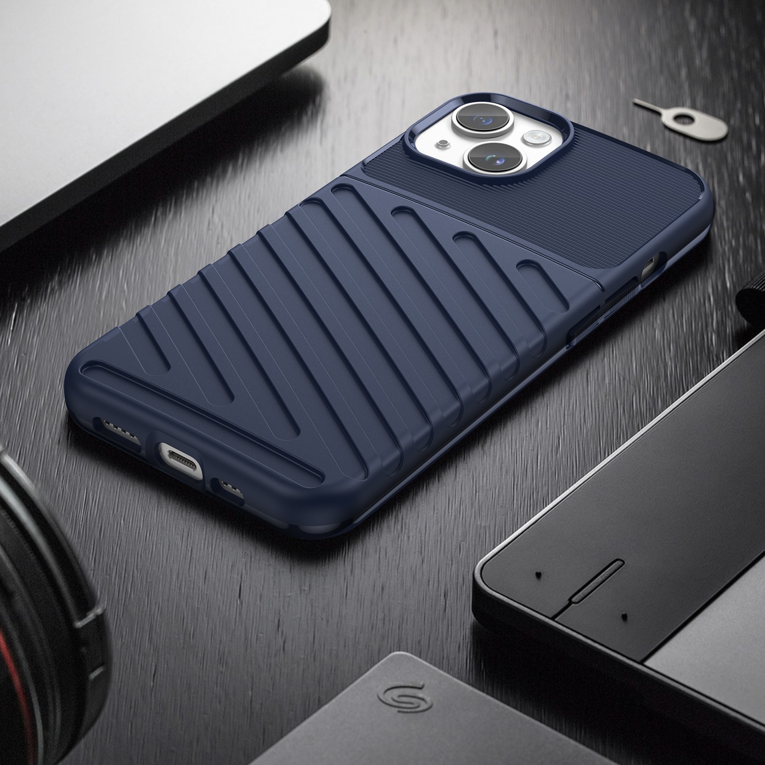 Thunder Case iPhone 14 blå pansret koffert