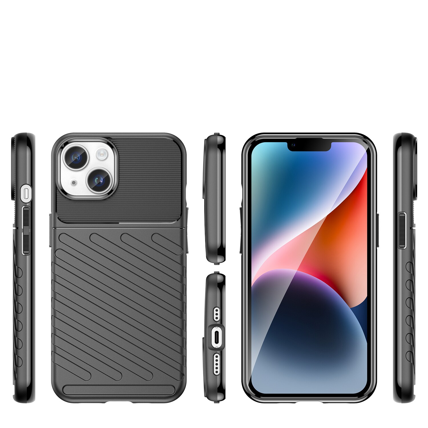 Thunder Case iPhone 14 Plus pansret veske svart