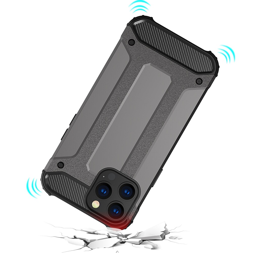 Hybrid Armor-etui for iPhone 14 Pro Max pansret hybriddeksel blå