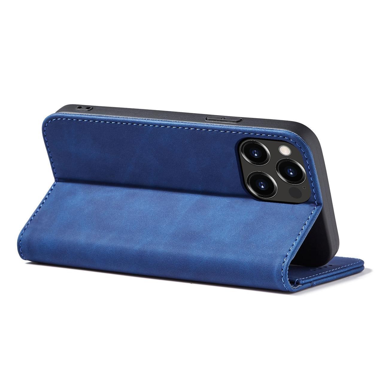 $ 0000062n Fancy Case-etui for $ 0000010n 14 Plus flip cover lommebokstativ blå