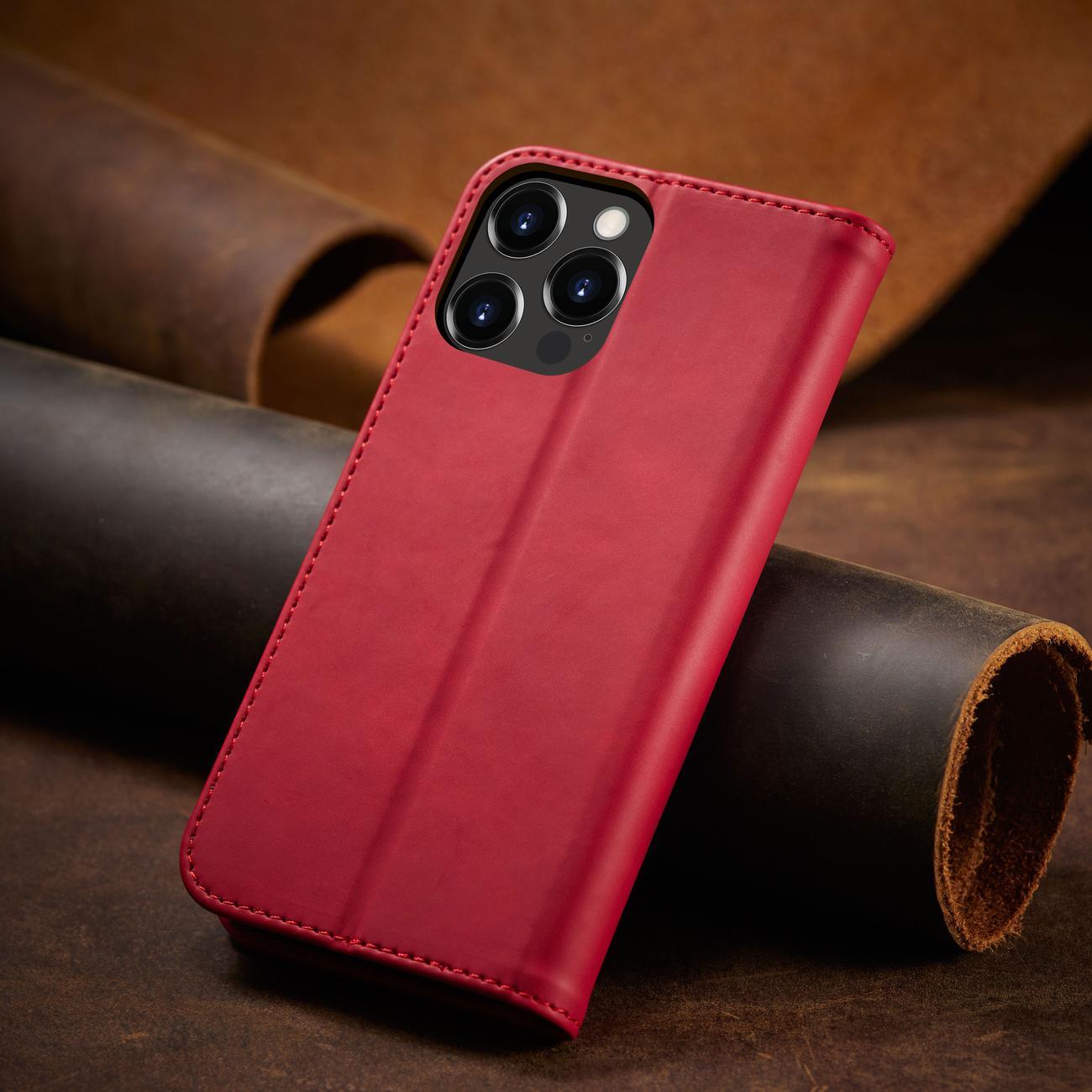 $ 0000062n Fancy Case-etui for $ 0000010n 14 Plus flip cover lommebokstativ rød