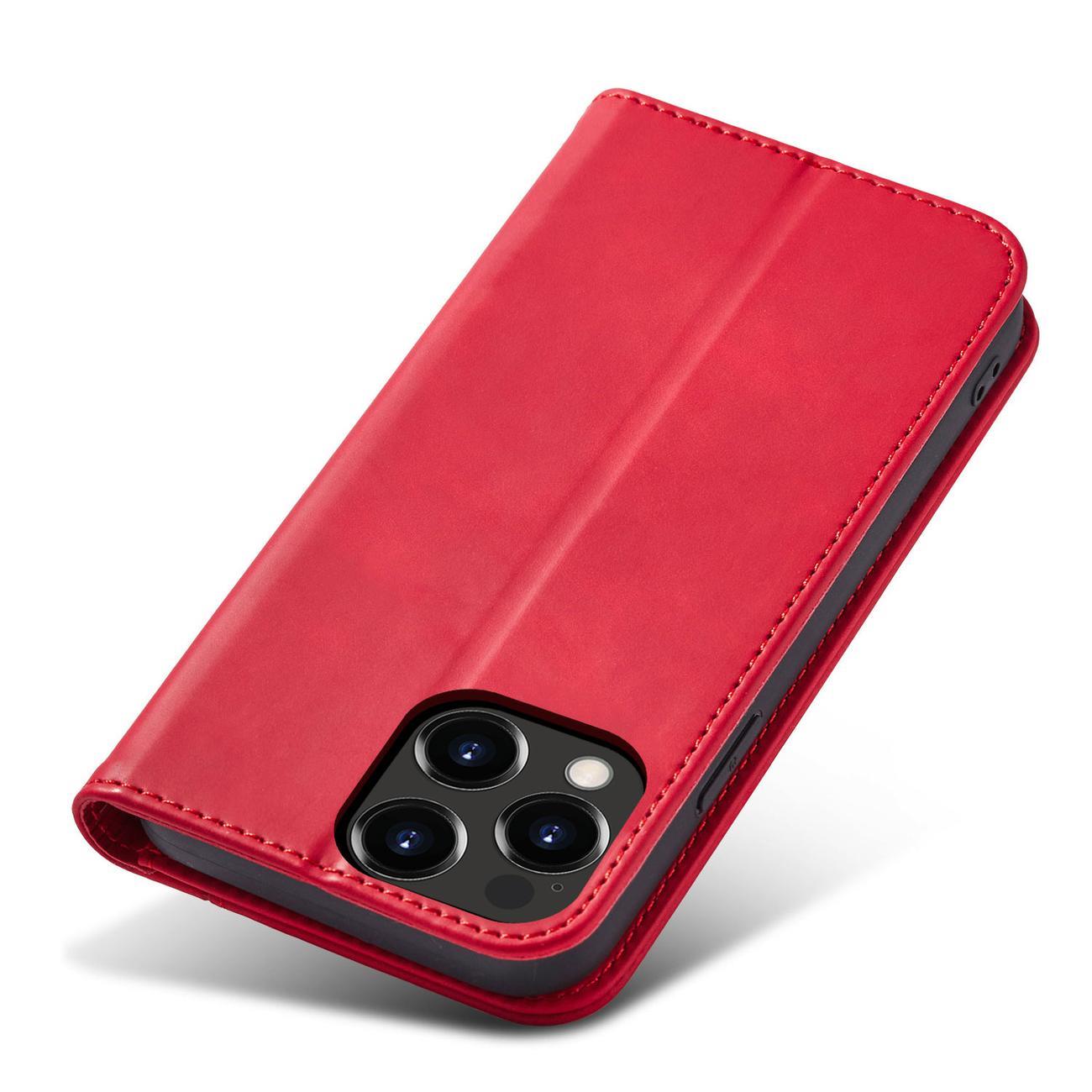 $ 0000062n Fancy Case-etui for $ 0000010n 14 Plus flip cover lommebokstativ rød