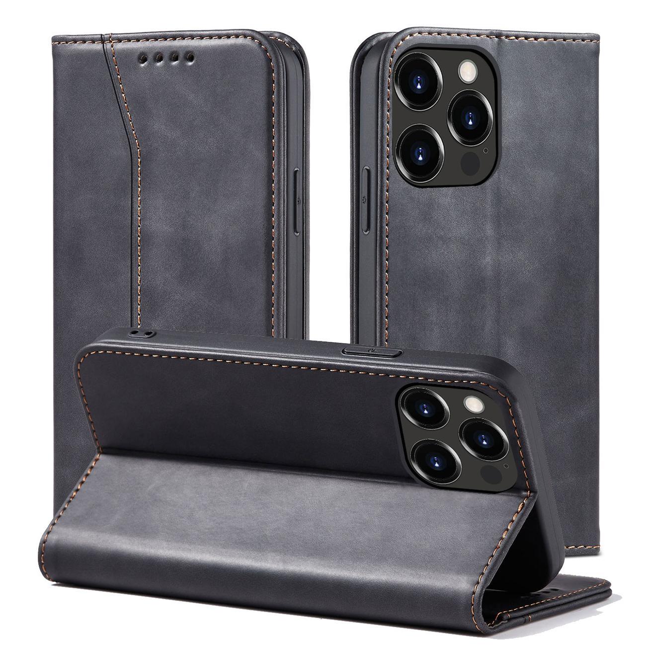 $ 0000062n Fancy Case-etui for $ 0000010n 14 Pro flip cover lommebokstativ svart