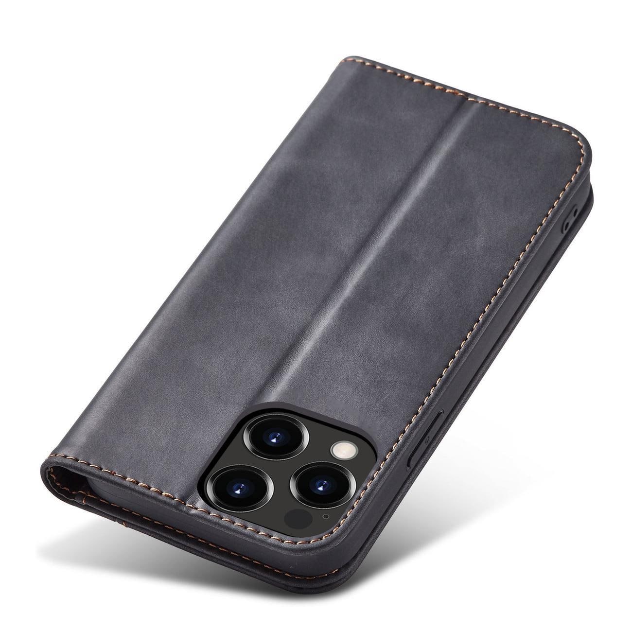 $ 0000062n Fancy Case-etui for $ 0000010n 14 Pro flip cover lommebokstativ svart