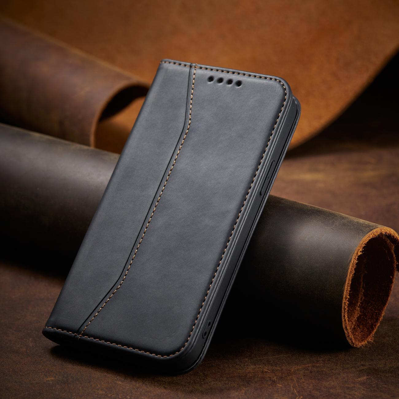 $ 0000062n Fancy Case-etui for $ 0000010n 14 Pro flip cover lommebokstativ svart