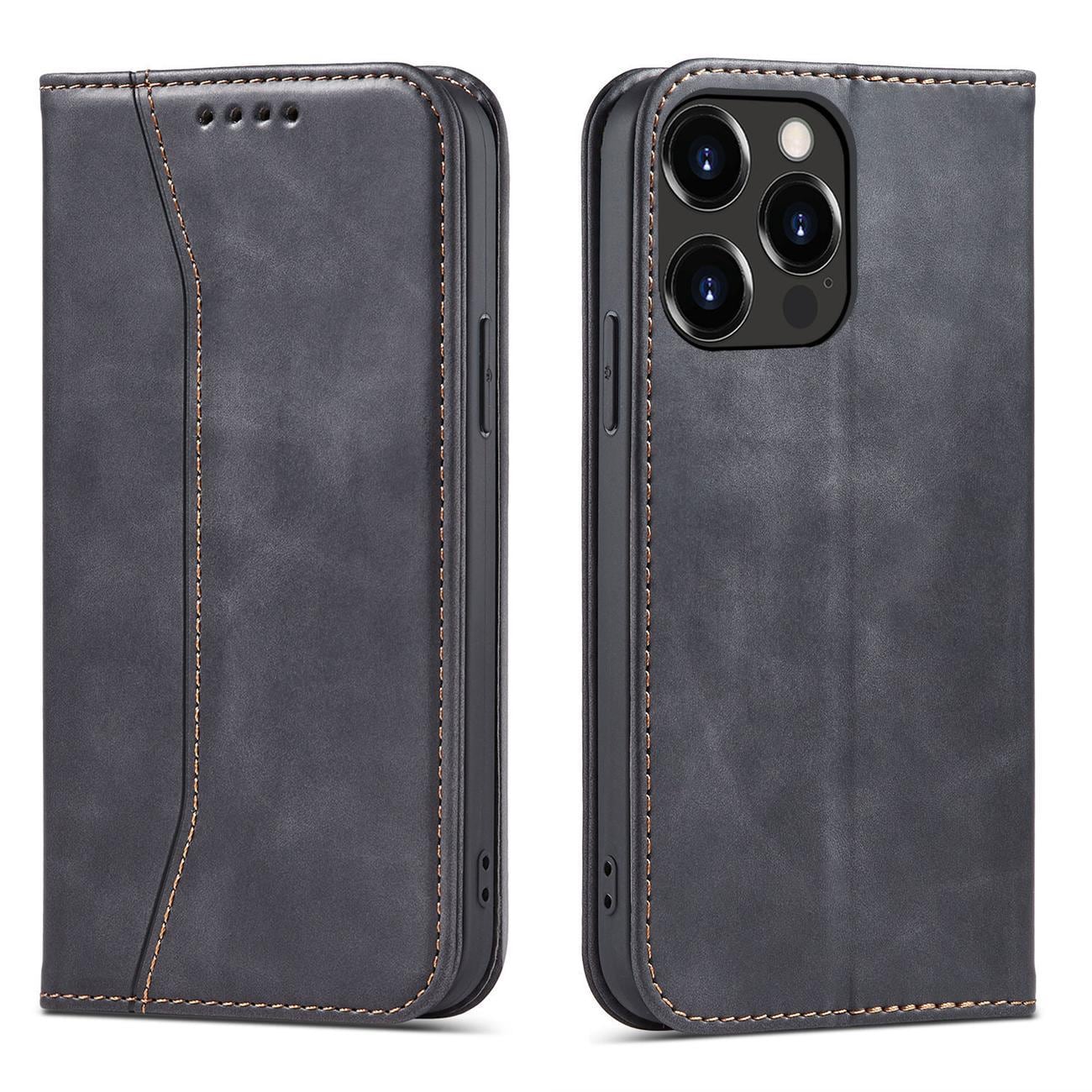 $ 0000062n Fancy Case-etui for $ 0000010n 14 Pro Max flip cover lommebokstativ svart