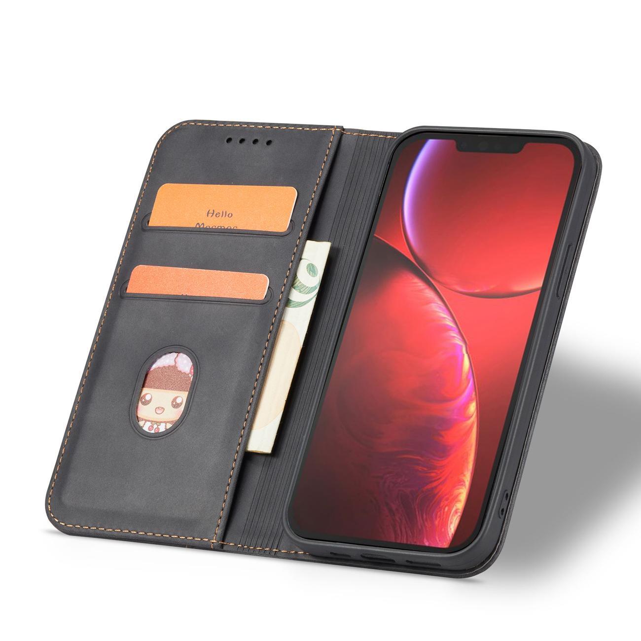 $ 0000062n Fancy Case-etui for $ 0000010n 14 Pro Max flip cover lommebokstativ svart