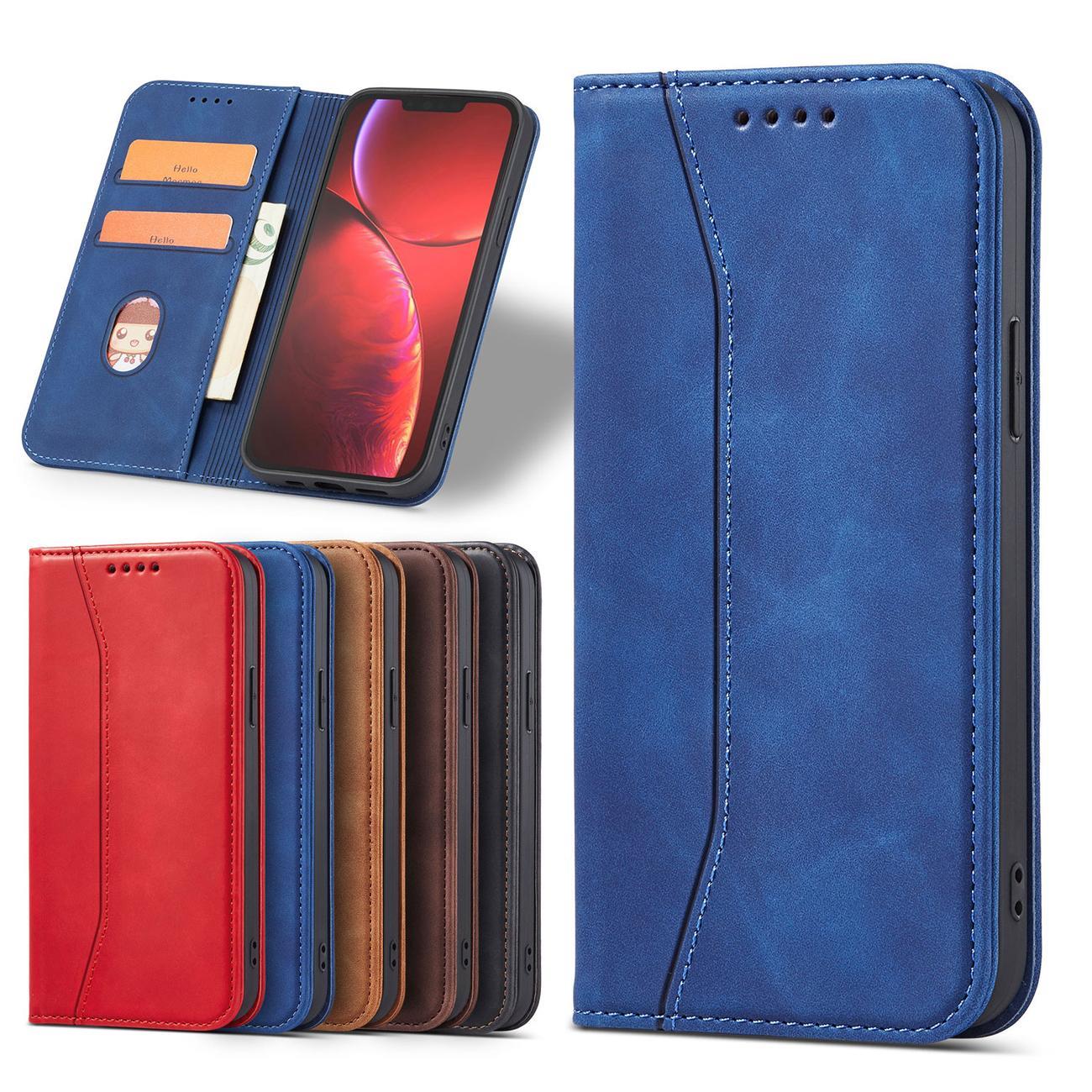 Magnet Fancy Case-etui for iPhone 14 Pro Max-deksel med flip lommebokstativ blå