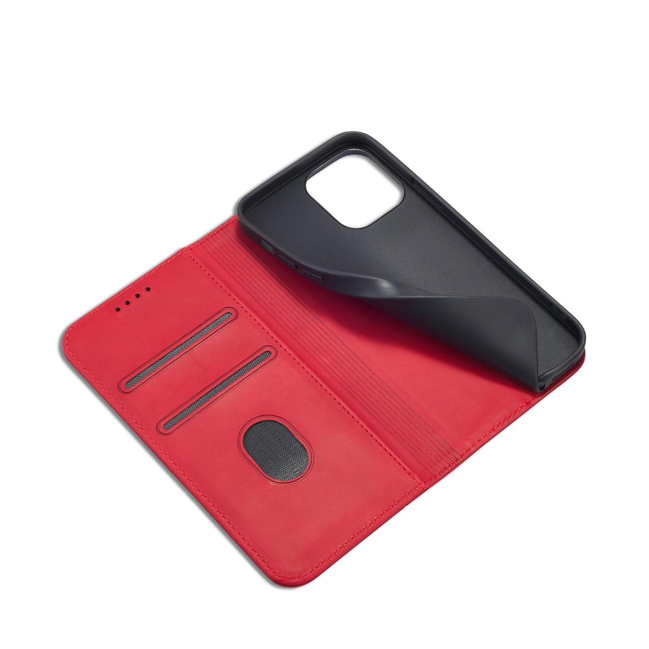 Magnet Fancy Case-etui for iPhone 14 Pro Max flip cover lommebokstativ rød
