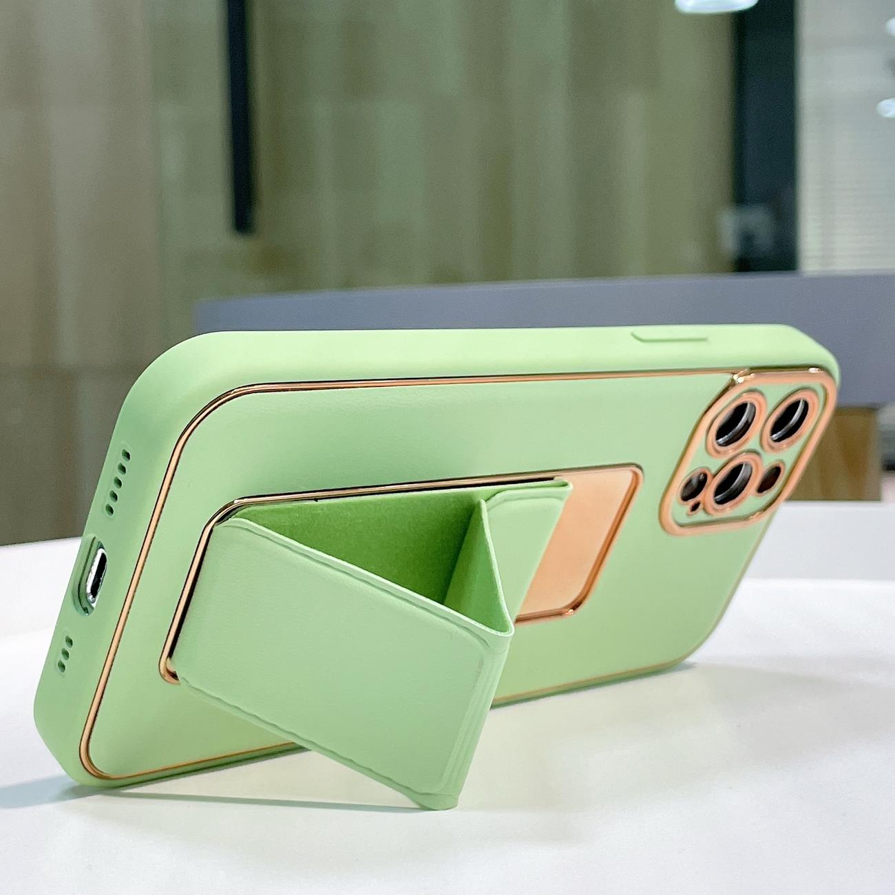 Nytt Kickstand-etui for iPhone 13 Pro med stativ rosa