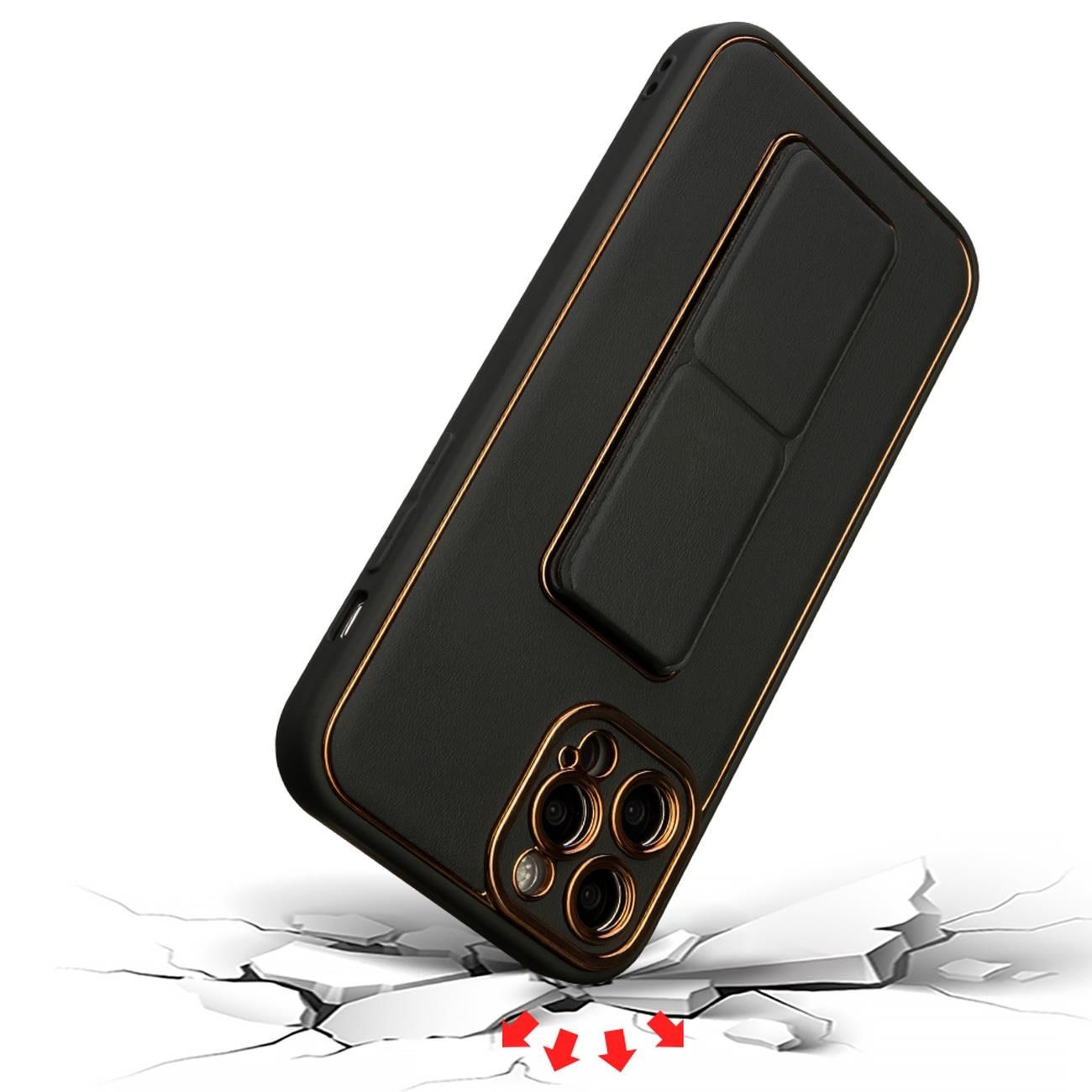 Nytt Kickstand-etui for iPhone 13 Pro med stativ grønn