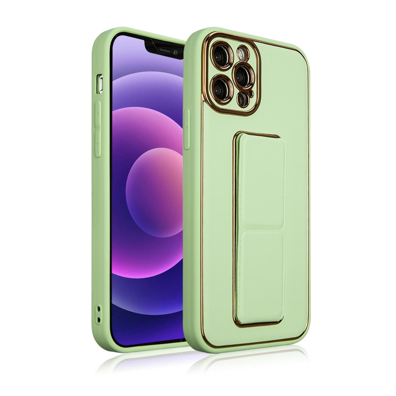 Nytt Kickstand-etui for iPhone 13 Pro med stativ grønn