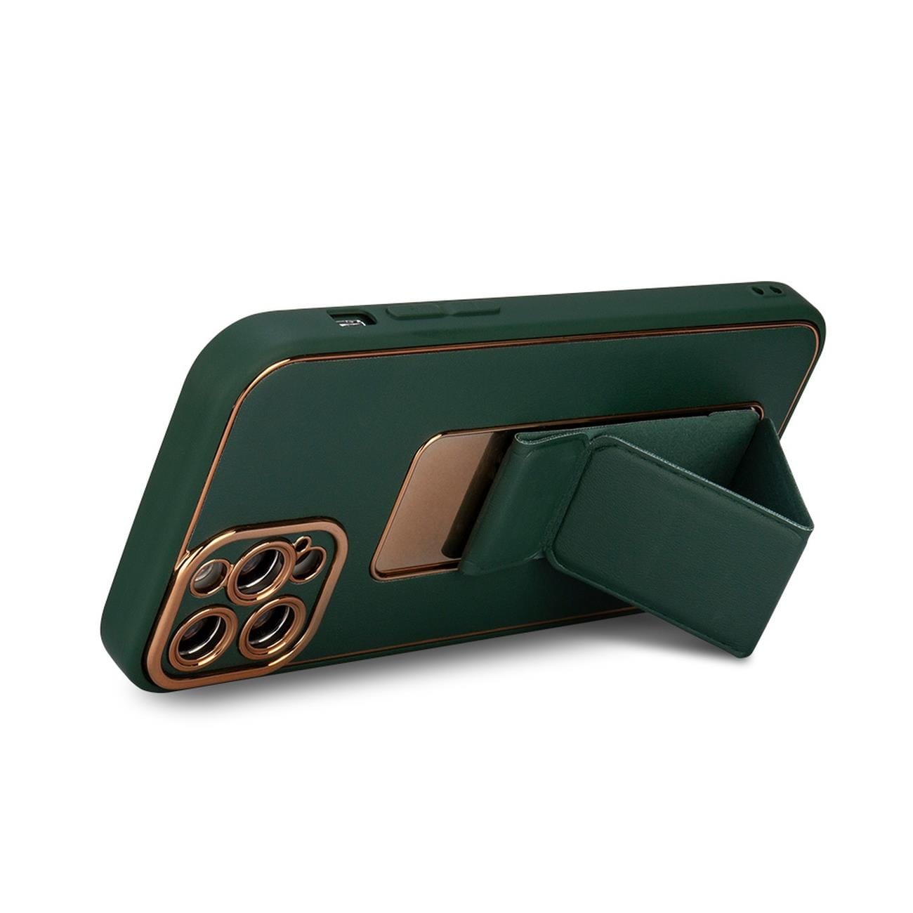 Nytt Kickstand-etui for iPhone 13 Pro med stativ grønn