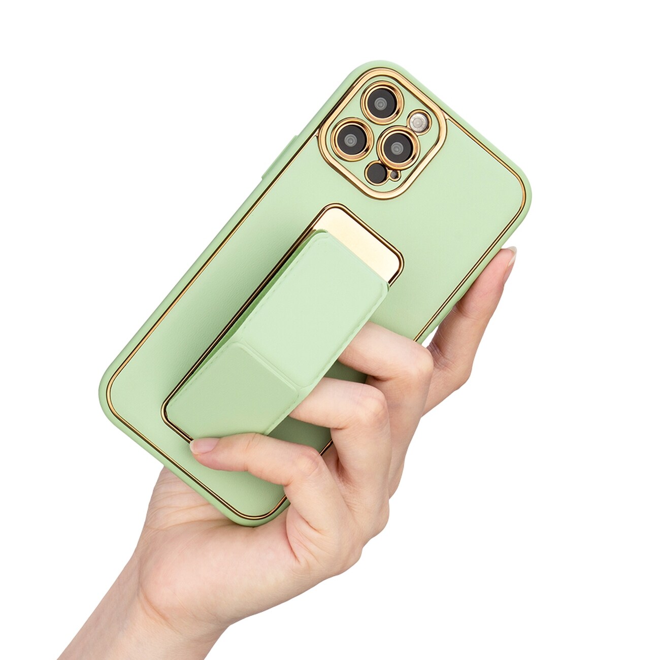 Nytt Kickstand-etui for iPhone 12 Pro med stativ rød