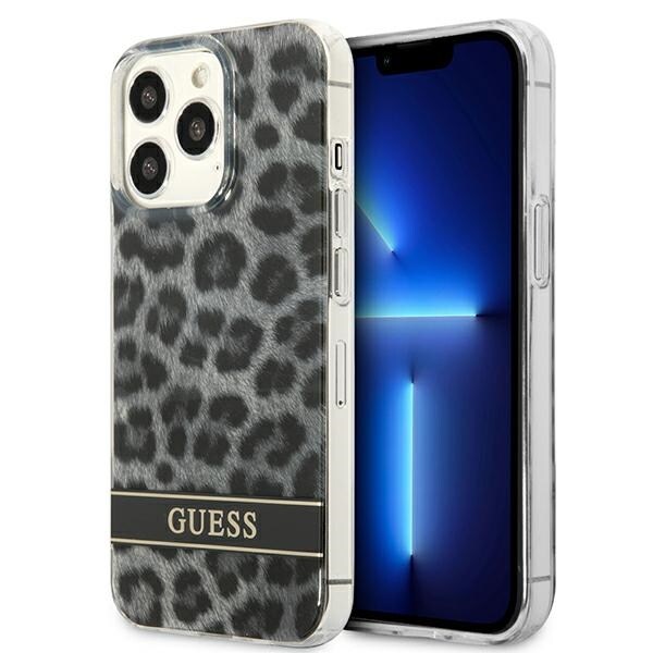 Guess GUHCP13LHSLEOK iPhone 13 Pro / 13 6,1" grå/grå hardcase Leopard
