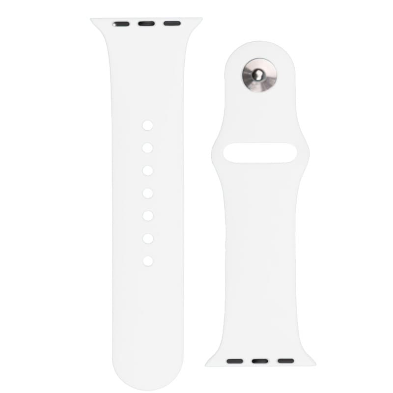 Silikonarmbånd APS for Apple Watch 42/44/45mm Strap Watch Bracelet - Hvit