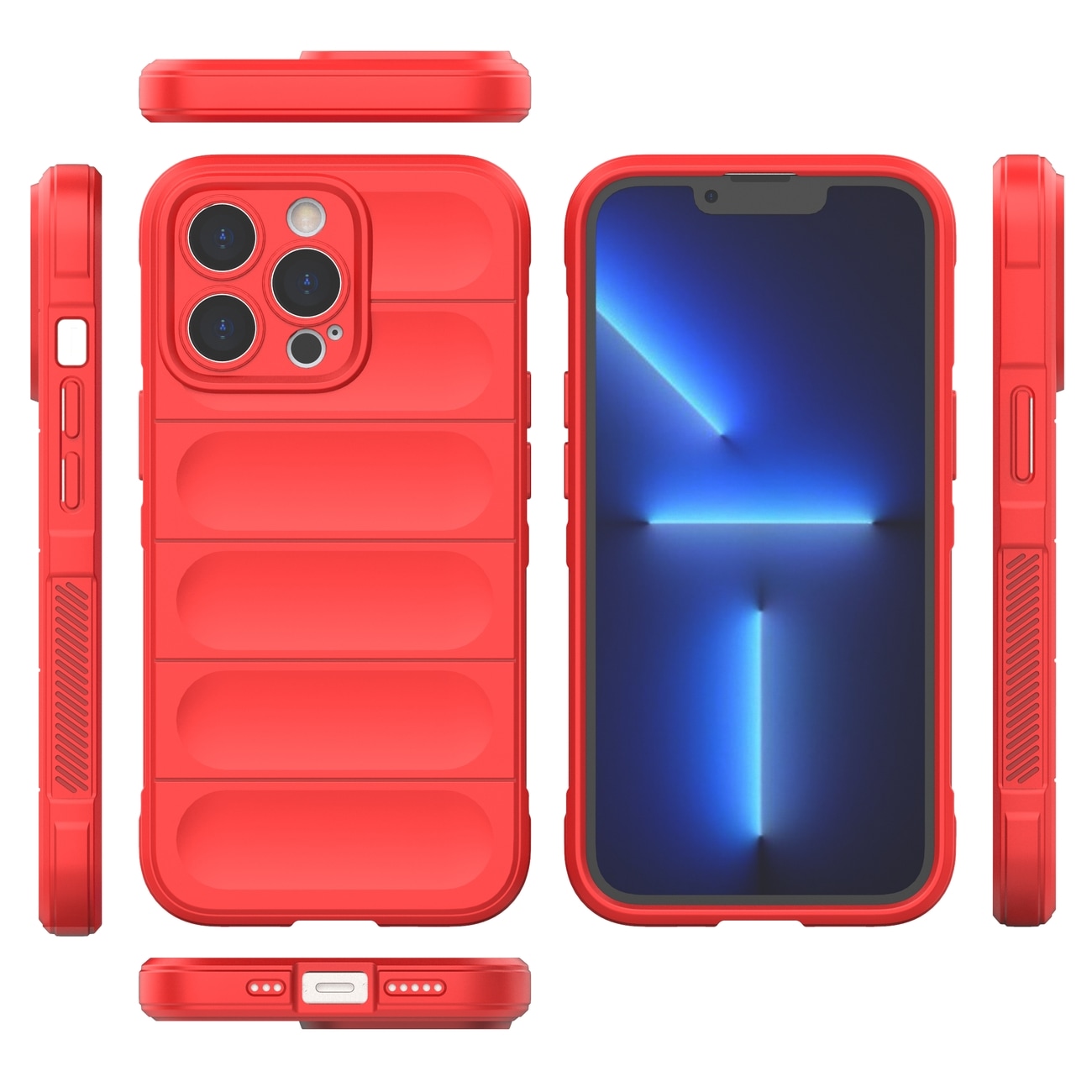 Magic Shield-etui for iPhone 13 Pro fleksibelt pansredeksel rødt