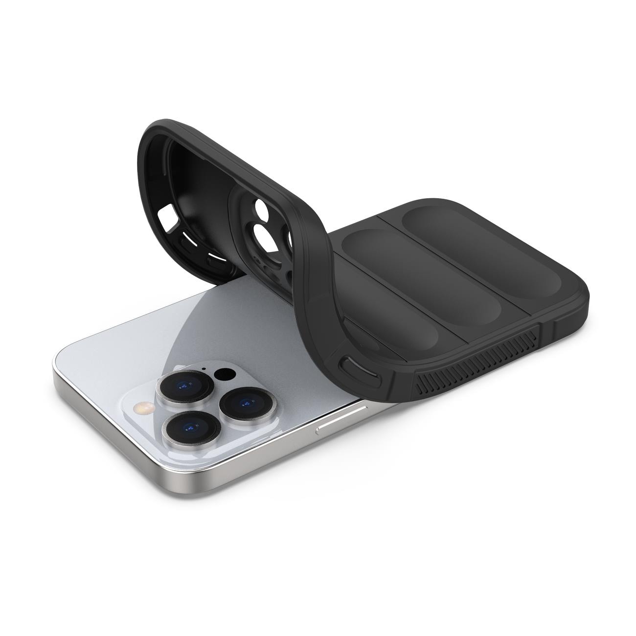 Magic Shield Case-etui til iPhone 13 Pro Max fleksibelt panseretui mørkeblått