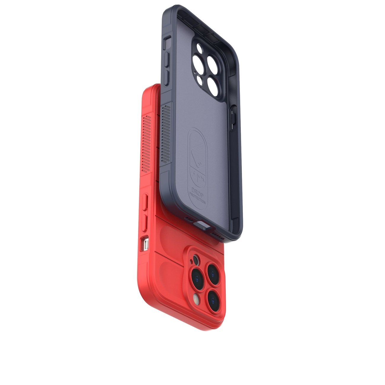 Magic Shield-etui for iPhone 13 Pro fleksibelt pansredeksel mørkeblått