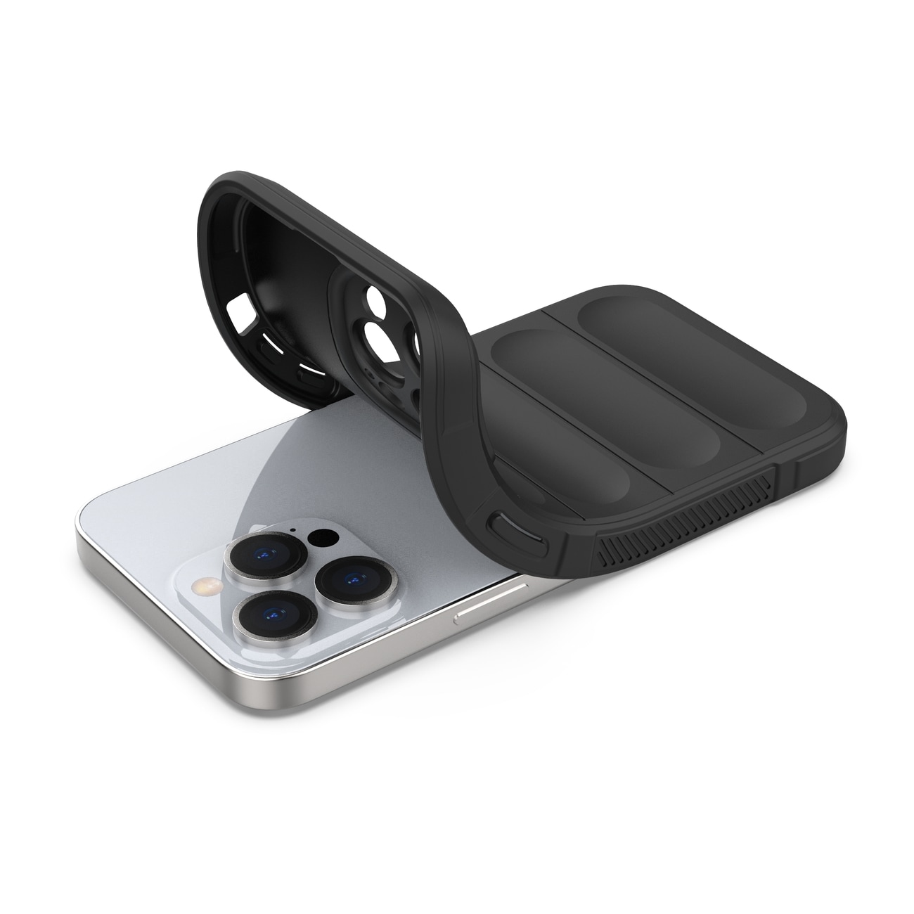 Magic Shield-etui for iPhone 13 Pro fleksibelt pansredeksel mørkeblått
