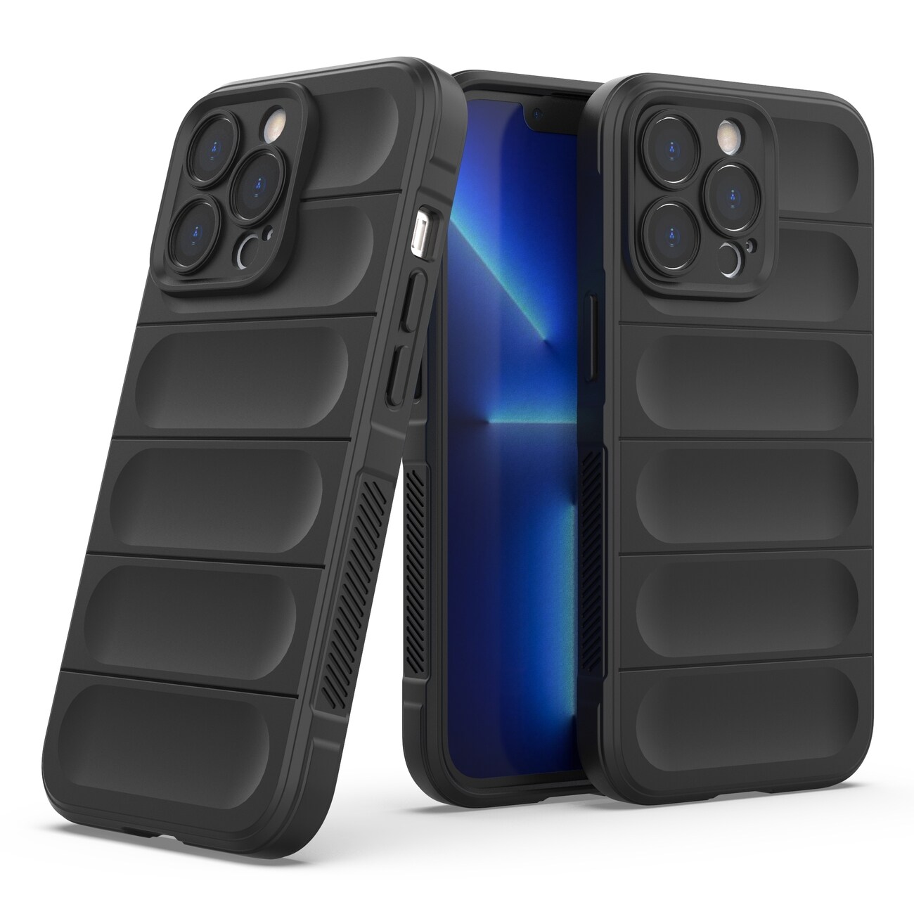 Magic Shield-etui for iPhone 13 Pro fleksibelt pansredeksel mørkeblått