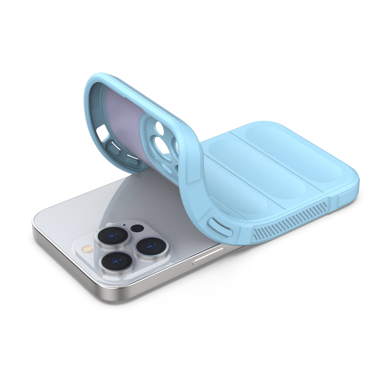 Magic Shield-etui for iPhone 13 Pro fleksibelt pansredeksel lyseblått