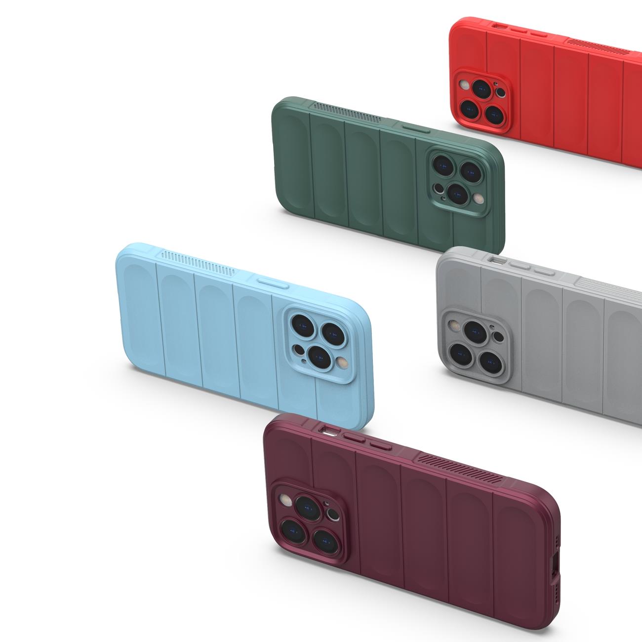 Magic Shield-etui for iPhone 13 Pro Max fleksibelt pansredeksel rødt
