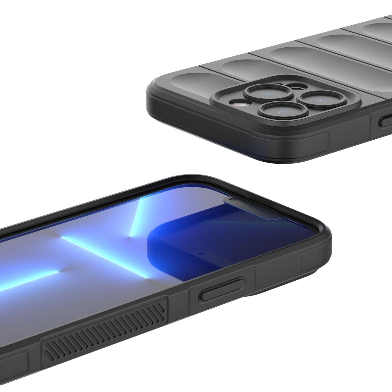 Magic Shield-etui for iPhone 13 Pro Max fleksibelt pansredeksel rødt