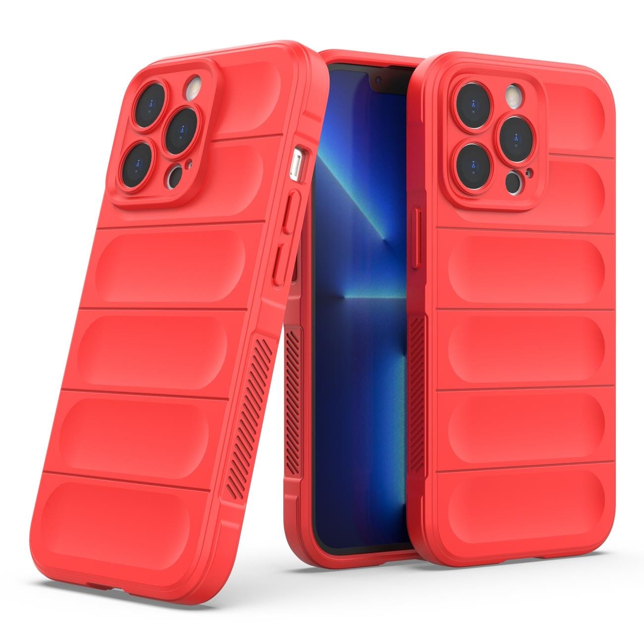Magic Shield-etui for iPhone 13 Pro Max fleksibelt pansredeksel rødt