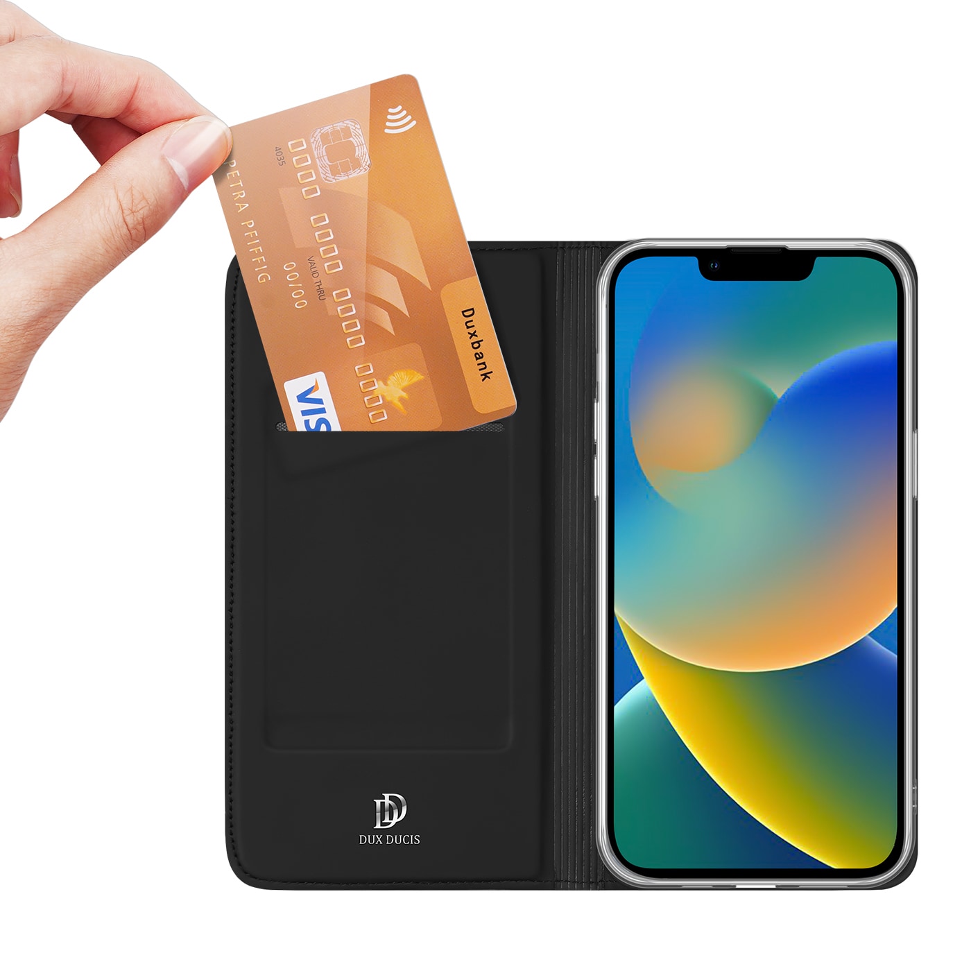 Dux Ducis Skin Pro Holster Flip Cover for iPhone 14 Plus svart