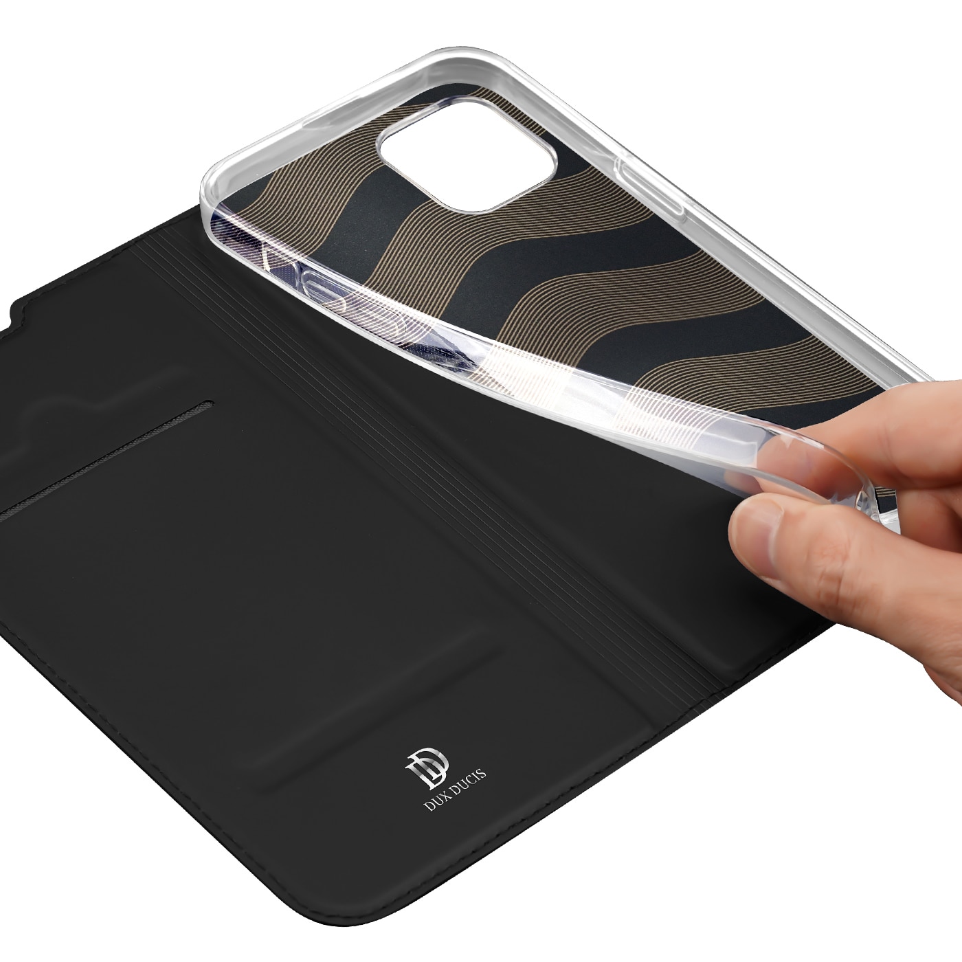 Dux Ducis Skin Pro Holster Flip Cover for iPhone 14 Plus svart