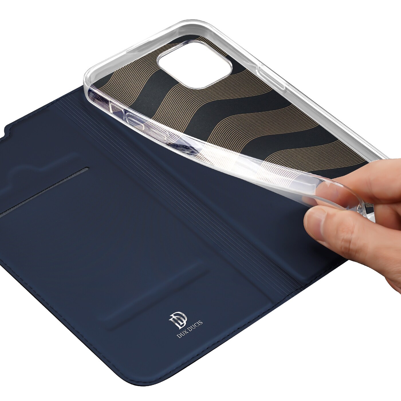 Dux Ducis Skin Pro Holster Flip Cover for iPhone 14 Plus blå