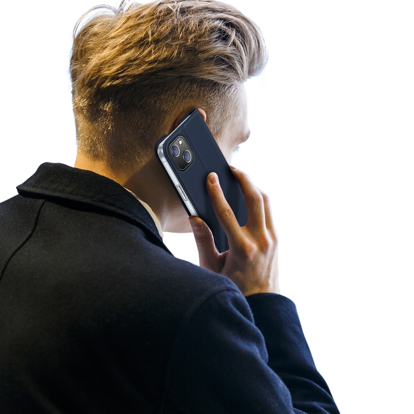 Dux Ducis Skin Pro Holster Flip Cover for iPhone 14 Plus blå