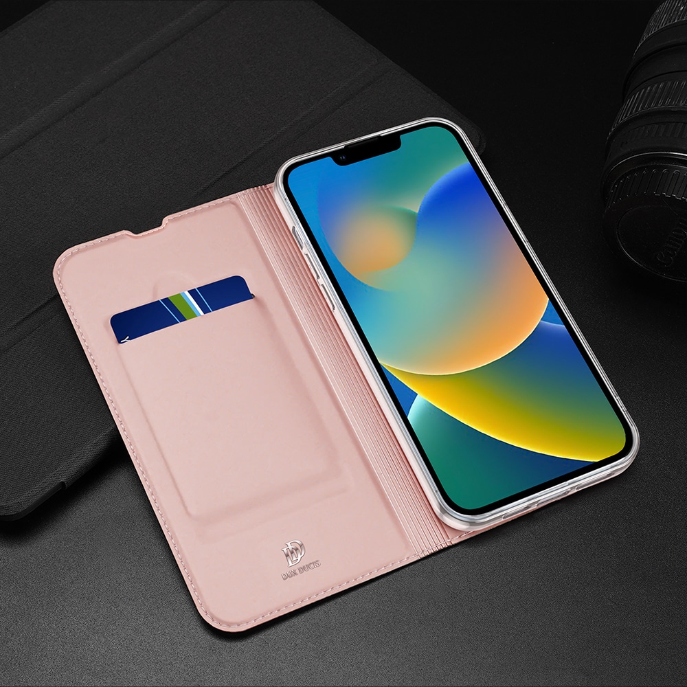 Dux Ducis Skin Pro Holster Flip Cover for iPhone 14 Plus rosa