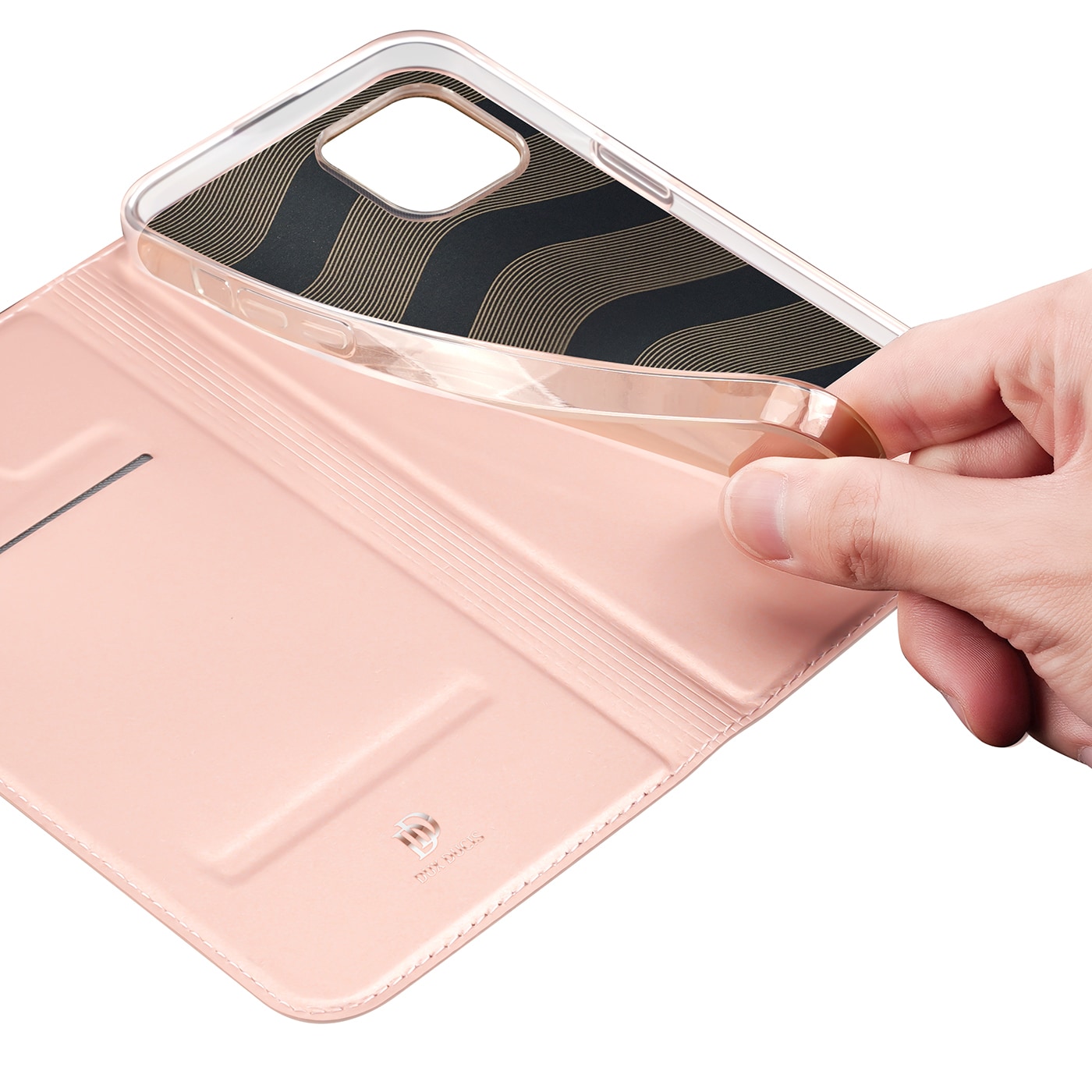 Dux Ducis Skin Pro Holster Flip Cover for iPhone 14 Plus rosa