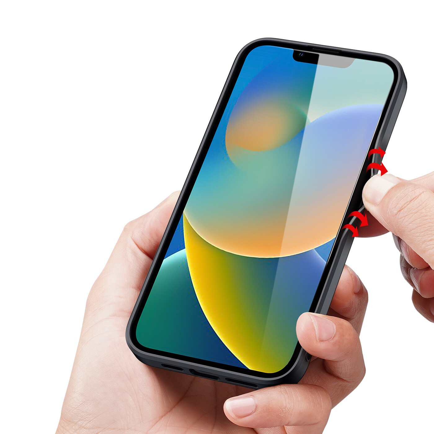 Dux Ducis Fino-etui med nylonovertrekk iPhone 14 Plus svart
