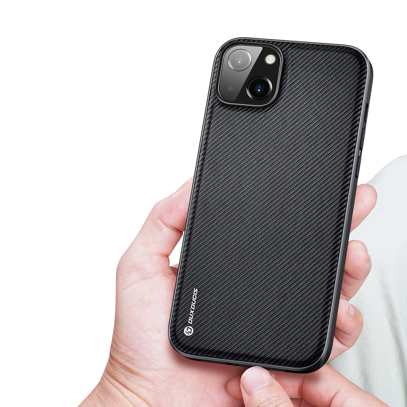 Dux Ducis Fino-etui med nylonovertrekk iPhone 14 Plus svart